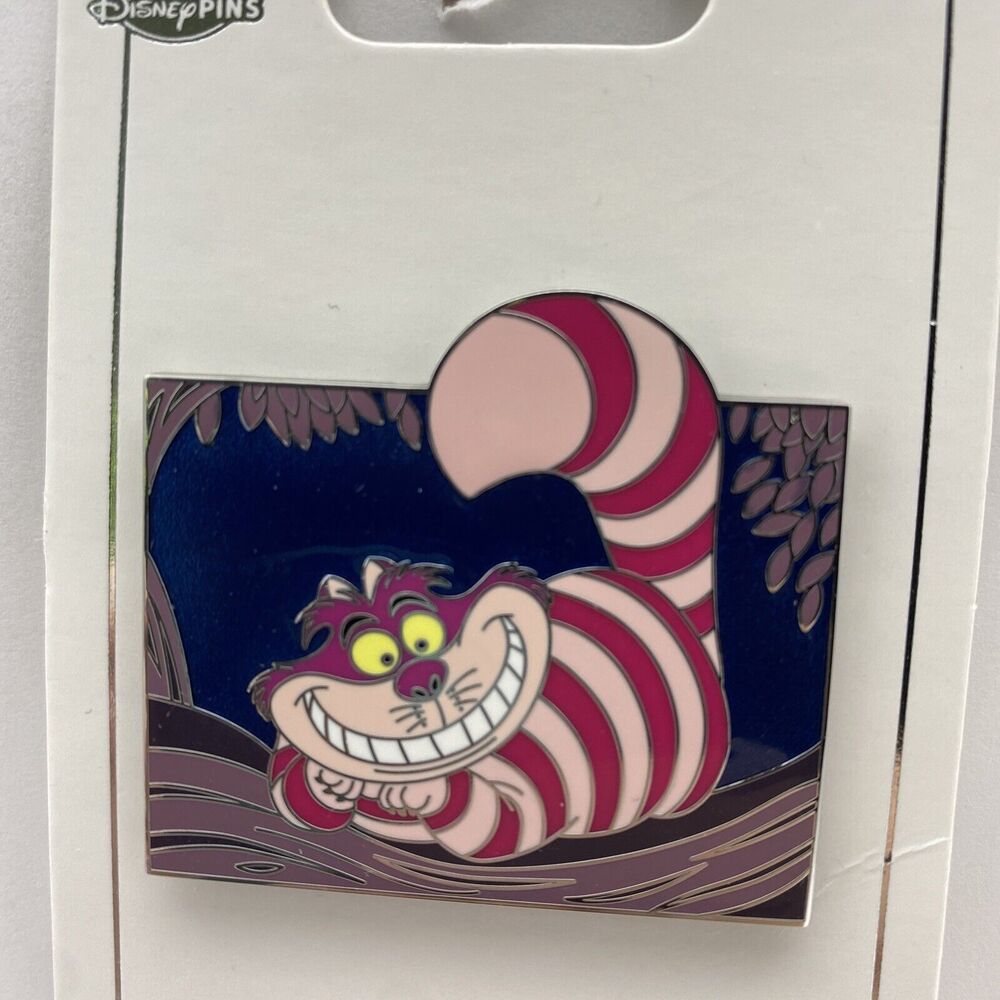 Disney Parks Pin Alice in Wonderland Cheshire Cat Smiling on Tree